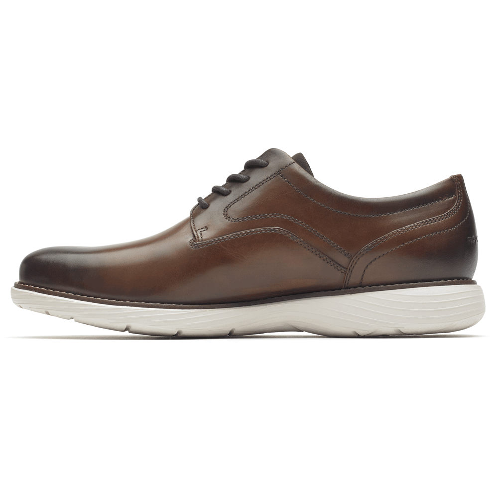 Rockport Singapore Mens Oxfords - Garett Plain Toe Brown - TO9765024